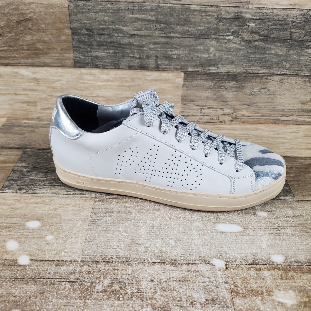 P448 John Womens Shoes Sz 7.5 - 8 EU 38 Top Lace-Up Round Toe Sneakers